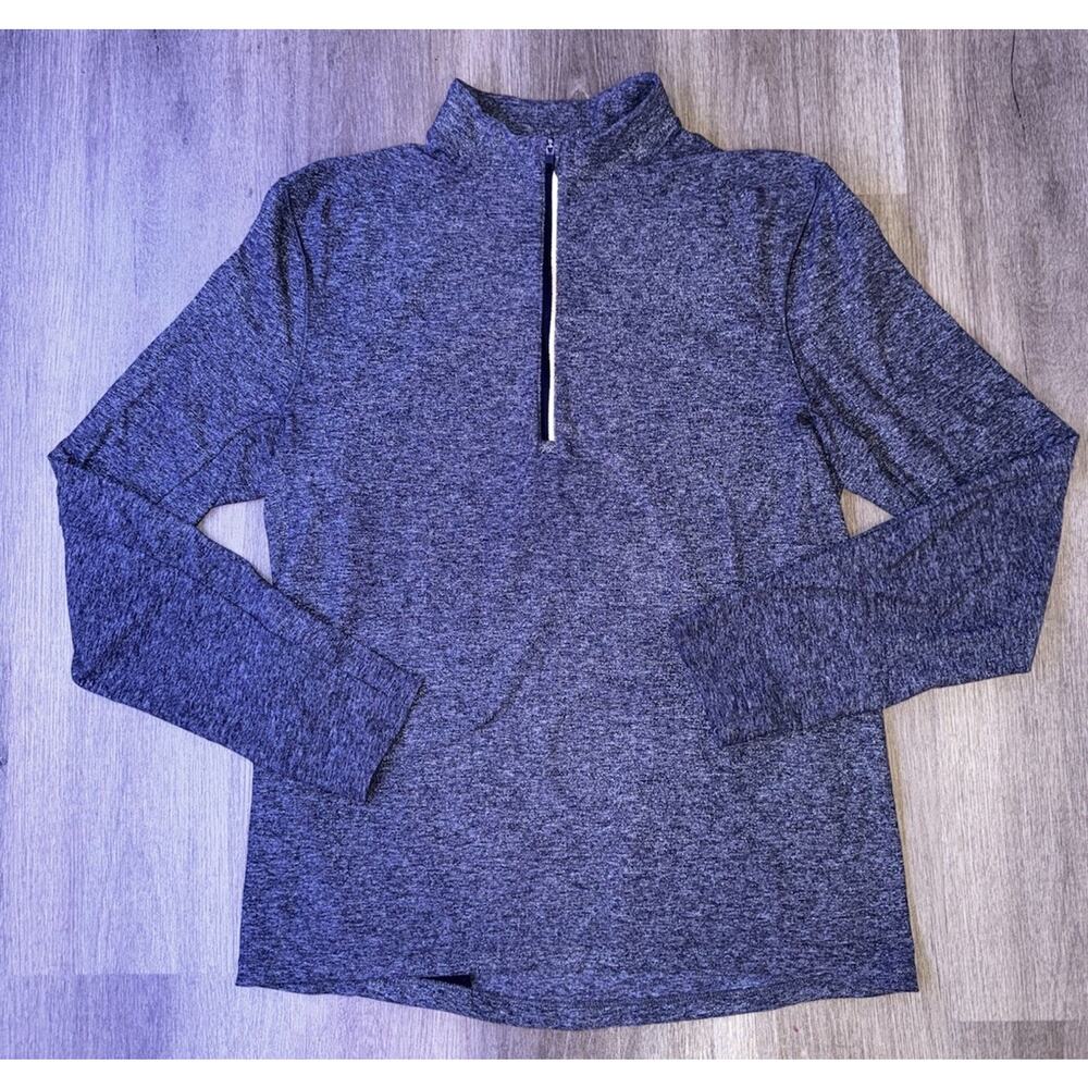Lululemon Mens Size S Heather Gray Surge Warm 1/2 Zip Running Sweatshirt